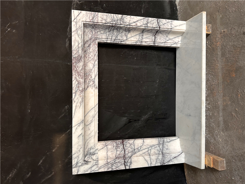 Solid lilac marble scarpa surround / fireplace supplier